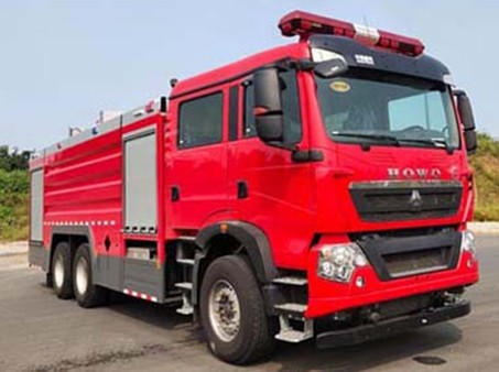 國六16噸重汽豪沃后雙橋水罐消防車圖片 國六16噸重汽豪沃后雙橋水罐消防車圖片