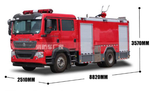 國(guó)六重汽豪沃5噸水罐消防車圖片 國(guó)六重汽豪沃5噸水罐消防車圖片